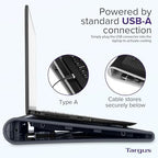 Targus 17 Inch Dual Fan Lap Chill Mat - Soft Neoprene Laptop Cooling Pad for Heat Protection,Fits Most 17" Laptops and Smaller - USB-A Connected Dual Fans for Heat Dispersion (AWE55US),(Pack of 8) - Image 3