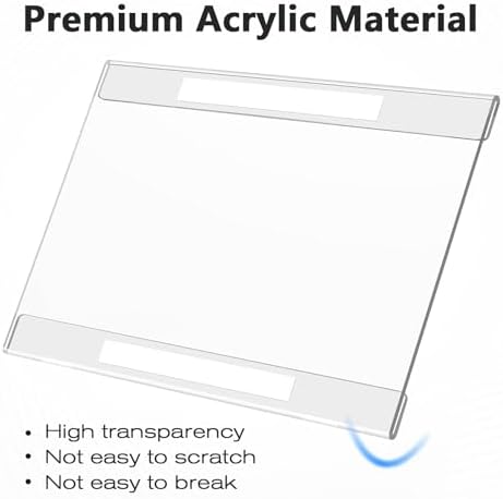 MaxGear Acrylic Sign Holder 8.5 x 11 Wall Mount, 12 Pack, Landscape - Image 5