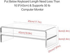 Egchi Acrylic Monitor Stand,2 Tiers Computer Monitor Riser(18x8x5.5 inches),Computer Stand/Monitor Riser for Office,School,Home,Laptop Stand Desktop Stand for Keyboard Storage&Printer TV Screen - Image 2