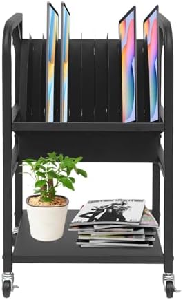 10 Device Laptop Storage Rack 2-Tier,Floor Standing Open Charging Station by WBGANG