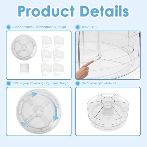 CraftGenes 2 Packs Rotating Clear Acrylic Pen Holder, Marker Organizer - Image 4