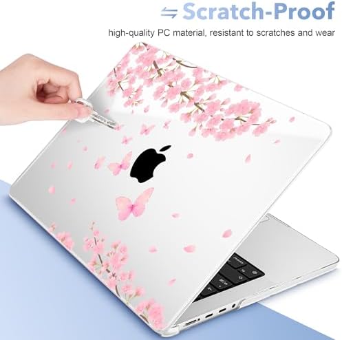 May Chen for 2026 MacBook Pro 14-inch M5 M4 M3 M2 M1 Pro/Max Chip, Release 2026 2025-2021, Model A3427 A3426 A3434 A3112 A3401 A3185, Plastic Hard Shell with Keyboard Cover, Cherry Blossom - Image 3