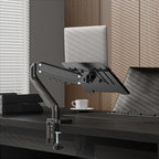 2-in-1 Gas Spring Laptop Desk Mount for 12"-17" Notebook/13"-32" Monitor - Image 3