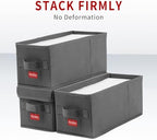 NUSWOR Stackable CD Organizer Box with Lid | 4 Pack | Grey - Image 4