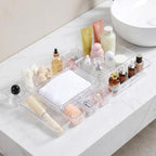 UFORU 14 Pcs Adjustable Clear Drawer Organizer for Makeup Bathroom DIY Desk - Image 7