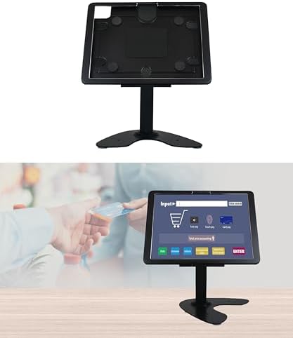 Desktop Anti-Theft Kiosk Stand Security POS Stand with Locking Enclosure for 13'' iPad Air (M2) 2024,Excluding 13'' iPad Pro (M4) 2024,360° Swivel(Black) - Image 5