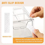 6 Pack Stackable Storage Drawers,Makeup Organizer with Pull-out Drawer - Image 3