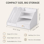 Desk Organizer with Drawer, Office File Organizer, Paper Tray & Pen Storage - Image 2