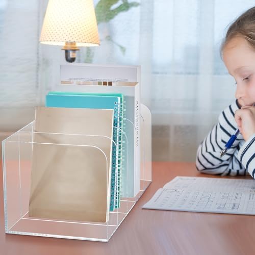 Suzile Clear Acrylic Magazine File Holder, Classic, 14.2 x 7.2 x 6.5 Inch - Image 7