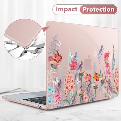 May Chen for M5 MacBook Air 13.6 Inch Case 2026 2025 2024-2022 Release M5 A3449 M4 A3240 M3 A3113 M2 A2681, Plastic Hard Shell Case for MacBook Air 13.6" with Retina Display, Floral P942 - Image 6
