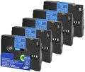 Compatible for Brother TZE-231 12mm Label Tape, 5-Pack, for PT-H110 P-Touch Label Printer, TZE-231/221/241/335, GreenCycle(Black on Blue-5PK,24mm) by Unknown