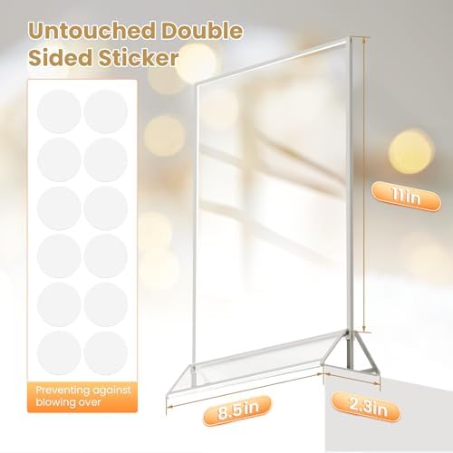 8.5X11 Silver Frames Double-Sided Acrylic Sign Holder, 6 Pack - Image 2