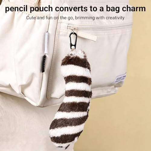 KOKUYO Plush Animal Pencil Holder with Tail Pouch for Storage, Sea Otter - Image 6