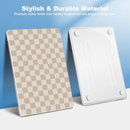Teryeefi Khaki Checkered Case for MacBook Air 13.6 inch M5 M4 M3 M2 (2022-2026 Release) - Image 4
