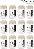 Easy Screen Cleaning Wipes, Canister – Streak-Free, Anti-Smudge Wipes for Electronics, TVs, Laptops, Tablets, Smartphones – 70 Large 6" x 9" Wipes Each, 12 Canisters per Case - Image 3