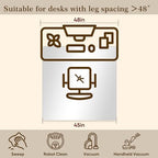 45"x45" Tempered Glass Office Chair Mat for Carpet & Hardwood Floor - Image 3