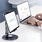 Tablet Stand Holder for iPad, Adjustable with 360 Rotating Base for Desk - Image 5