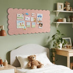 Scalloped Bulletin Board 35x17.5 inches, Decorative Felt Pin Board for Wall - Image 5