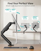 Single Monitor Arm for 17-32 Inch Screens, Full Motion Desk Mount - Image 3