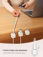 JOYROOM 12 Pack Magnetic Cable Clips, Cord Organizer Adhesive Wire Holder - Image 3