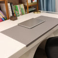 Leather Desk Mat with Stitched Edges & Edge Protection, Non-Slip Large Office Desk Mouse Pad for Work Game Typing, Waterproof Writing Table Extended Protector (Grey,35.4"x15.7") by Unknown