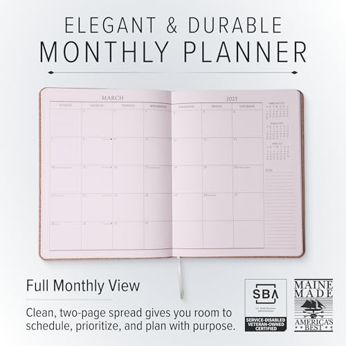 Gallery Leather Large Monthly Planner 2026-2027 Acadia Hope - Image 2