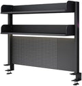 Clamp On Desk Organizer Shelf, BLACK Desk Extender Pegboard Workstation,Computer Desk Accessories for Office, Privacy Panel for Gaming Desk,23.6/31.4/39.3in Desktop Shelving System (, 80cm/31.4in) by FPIGSHS
