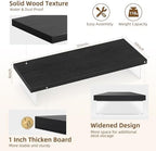 Monitor Stand Riser, 25x10 in Wood & Acrylic Computer Desk Organizer Shelf - Image 4