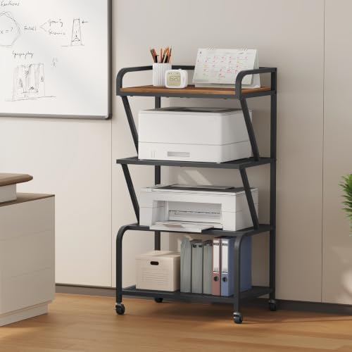 MAHANCRIS Mobile Printer Stand, Large Printer Table, 4-Tier Printer Cart - Image 2