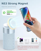 Bluetooth Speaker, Night Light, 15W Magnetic Fast Charging for Apple, Blue - Image 3