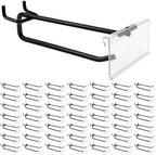 50 Pcs 8 Inch Pegboard Hooks with Label Holder for 1/4 Inch Peg Board by Unknown