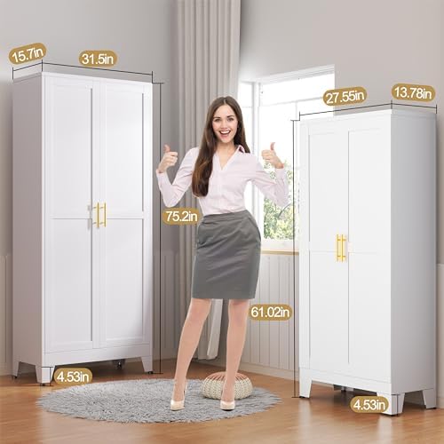 GAIOUS 75.2" Tall Pantry Cabinet,Kitchen Pantry Storage Cabinet with 2 Door - Image 2