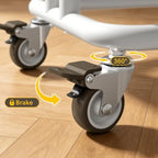 3 Tier Rolling Cart Metal Utility Cart with Lockable Wheels Home Office - Image 5