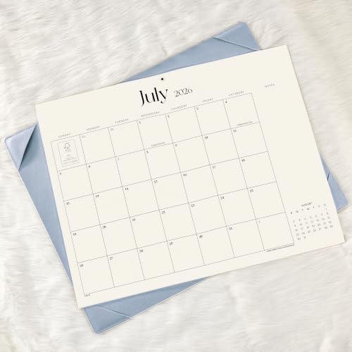 Simplified Desk Calendar 2026 with Desktop Mat, Cabbrix Large Desk Pad Calendar 21" x 16-1/2" Including July 2026 to December 2027 Desk Blotter Calendar for Home School and Office (Blue) - Image 4