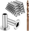 BLIKA 65 Pack Stainless Steel Protector Sleeves for 1/8" 5/32" or 3/16" Deck Cable Railing, for Wood/Composite Posts, T316 Marine Grade, Cable Railing Protector Sleeves by BLIKA