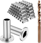 BLIKA 65 Pack Stainless Steel Protector Sleeves for 1/8" 5/32" or 3/16" Deck Cable Railing, for Wood/Composite Posts, T316 Marine Grade, Cable Railing Protector Sleeves by BLIKA