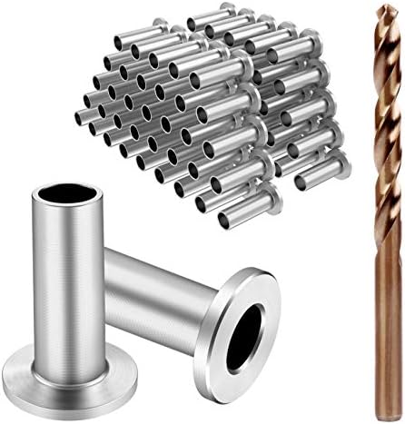 BLIKA 65 Pack Stainless Steel Protector Sleeves for 1/8" 5/32" or 3/16" Deck Cable Railing, for Wood/Composite Posts, T316 Marine Grade, Cable Railing Protector Sleeves by BLIKA