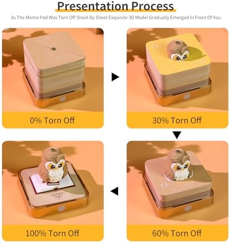 3D Memo Pad, 3D Calendar 2027, Time Piece Calendar, Tear-Off Calendars 2027, 3D Paper Carving Art Memo Pad, Art Carving Sticky Notes for Office Home Gifts Ornaments (New Owls) - Image 6
