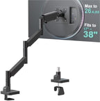 WALI Extra Long Single Monitor Arm for 17-38 inch Screens, up to 26.4 lbs by WALI