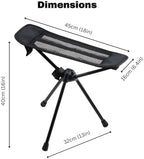 Universal Camping Chair Foot Rest - Folding Leg Rest for Outdoor, Foot Rest Under Desk at Home/Office & Foot Rest for Air Travel, Adjustable Height Sturdy Camp Footstool for Beach, Picnic, Hammock - Image 6