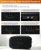 Fireproof Document Box with Lock,Hard-Shell Case File Organizer with 13 Pocket File Folder,Portable Office Travel Storage for Important Documents Passport Laptop (Black, Style A) - Image 7