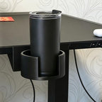Magnetic Desk Cup Holder Compatible with Secretlab Magnus, Under Desk Mug Holder with Handle Cutout, Space Saving Plastic Drink Organizer, for Gaming Desk Home Office Workstation - Image 3