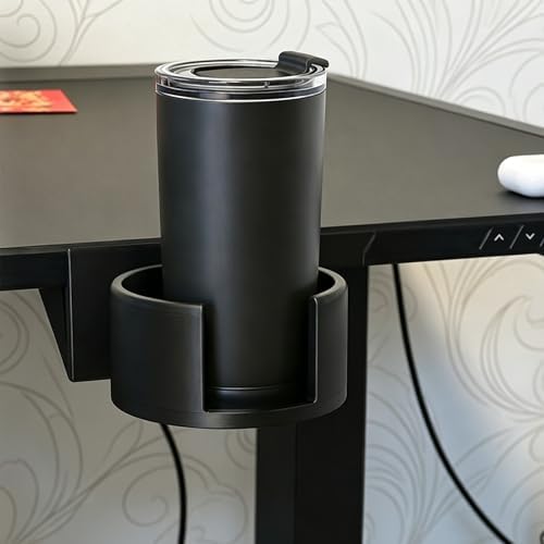 Magnetic Desk Cup Holder Compatible with Secretlab Magnus, Under Desk Mug Holder with Handle Cutout, Space Saving Plastic Drink Organizer, for Gaming Desk Home Office Workstation - Image 3