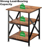 23.6"x23.6"x30.3" Printer Stand with Adjustable Storage Shelf - Image 2