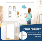 Double-Sided White Board Dry Erase Magnetic Whiteboard Wall 72x40 Foldable - Image 6