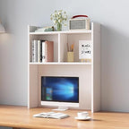 Desk Hutch Dorm,Wooden Desktop Bookshelf,Computer Desktop Storage Hutch,Multipurpose Desktop Hutch, Multi Units Organizer Bookshelf,Desktop Display Rack for Office,Dorm,Home(23.6*35.4*7.8inch, White) by Unknown