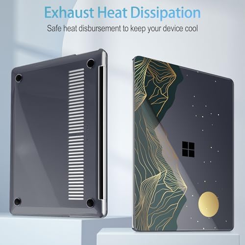 Mektron Case for 13.8" Microsoft Surface Laptop 8/7 (2026/2024) Surface Laptop 13.8 Inch Cover Fits Model 2036, Keyboard Cover +Screen Protector +Dust Plugs, Abstract Mountain C112 - Image 4