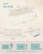 SONGMICS Foldable Lap Desk, Portable Bed Desk Table Tray w/Cup Holder Tray - Image 7