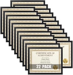 MEBRUDY 8.5 by 11 Picture Frames 22 Pack, Certificate Frame, Black by MEBRUDY