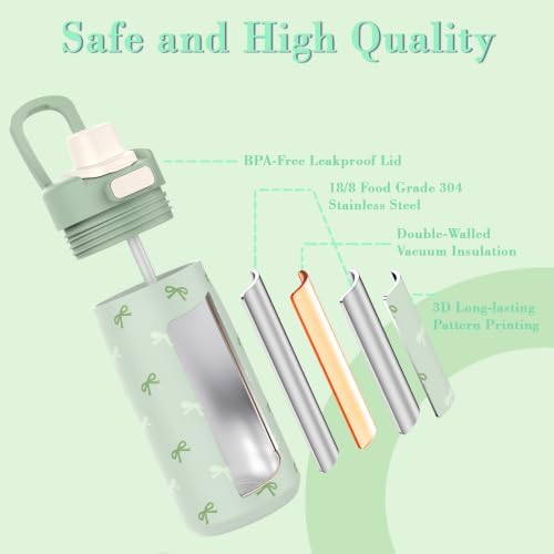 5PCS Bow Backpack for Girls with Bento Box & Water Bottle - Image 4